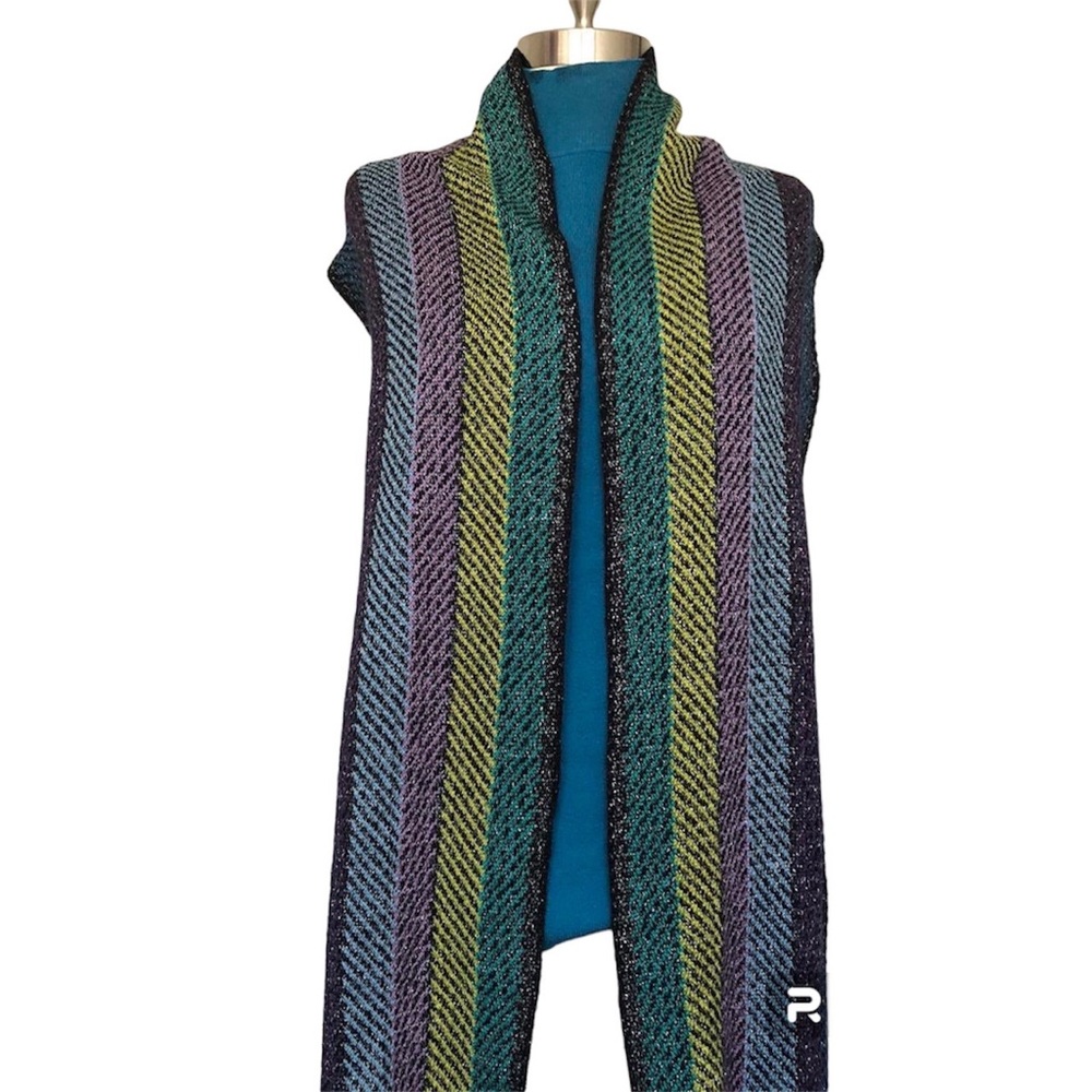 Multicolored Glittery Scarf Winter Warm Boho Hippy Lifestyle Women Fashion knit